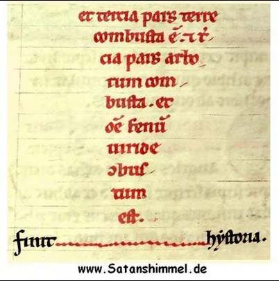 Apokalypse, Manuskript aus dem Mittelalter.
