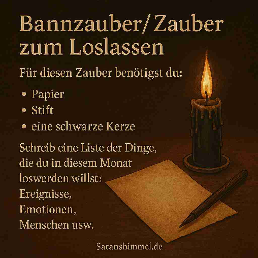 Ein Bannzauber zu Samhain eignet sich besonders, um alte Lasten, negative Energien oder hinderliche Verbindungen endgültig loszulassen und so Platz für neue Wege zu schaffen.