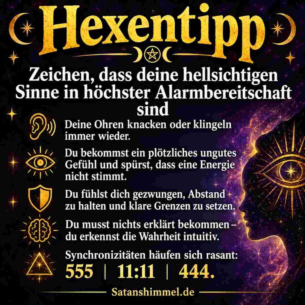 Zeichen, dass hellsichtige Sinne in Alarmbereitschaft sind