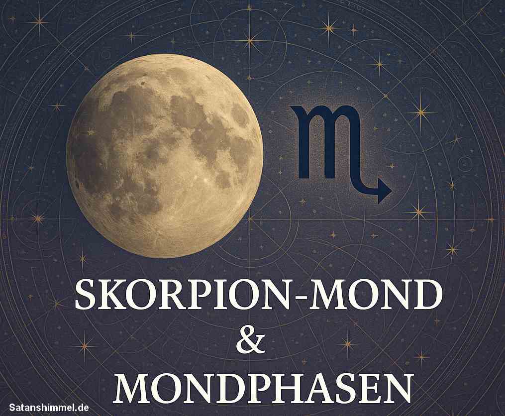 Rituale beim Mond im Skorpion richten sich nach der Mondphase: Beim abnehmenden Mond eignen sie sich zum Loslassen und Reinigen, beim Neumond für Neubeginn, Ahnenarbeit und Sexmagie, und beim Vollmond zur Transformation und Bannung negativer Energien.