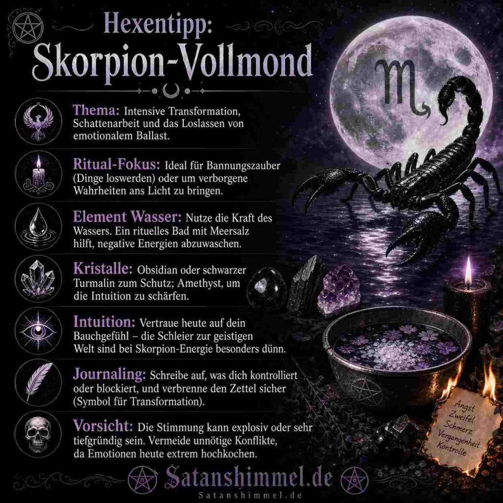 Skorpion Vollmond Bedeutung