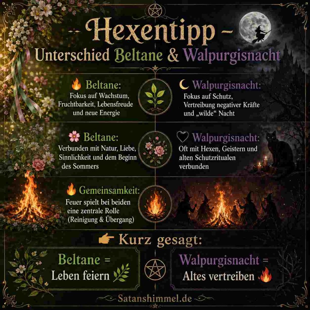 Beltane Walpurgisnacht Unterschied