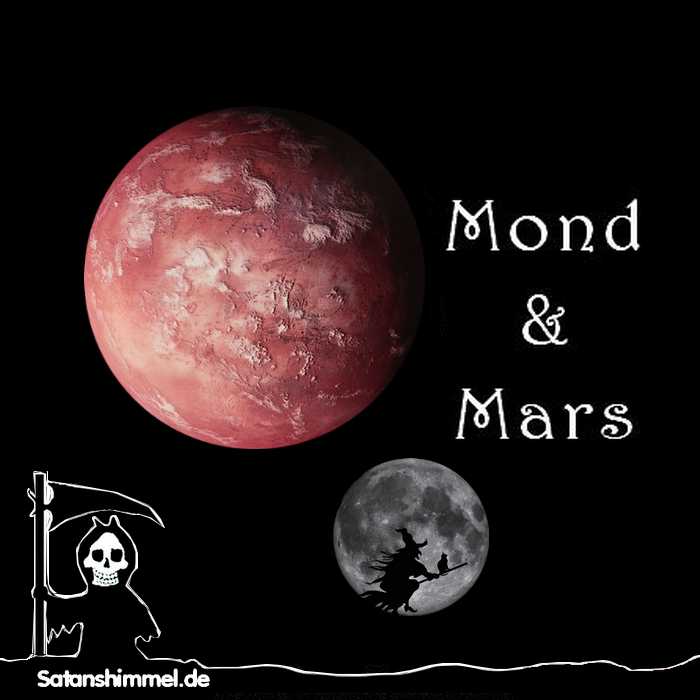 Planetenfinsternis (Marsbedeckung) und Vollmond im Dezember