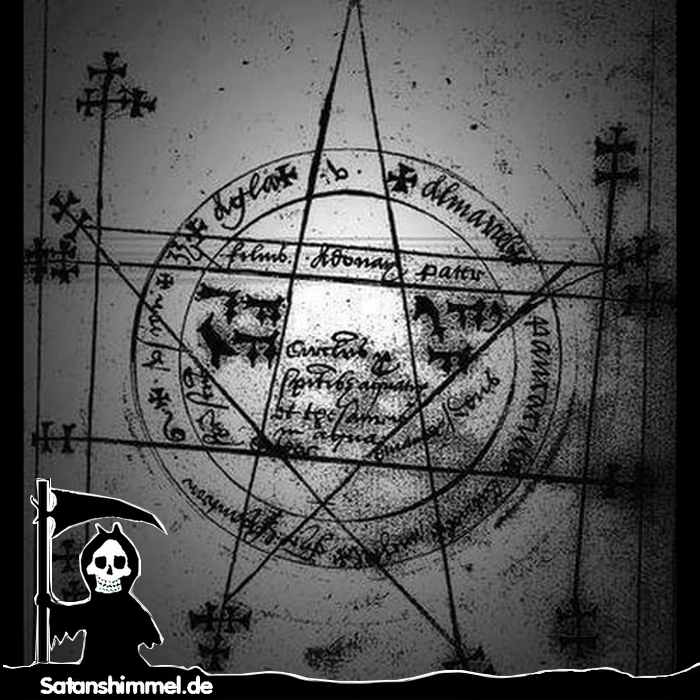 Schutzkreis, okkultes Siegel unbekannter Herkunft, 16. Jahrhundert. Der magische Kreis ist ein klar abgegrenzter, kreisförmiger Bereich. Er ist Bestandteil der meisten Hexen-Rituale und eine wichtige Maßnahme zum Schutz der Hexe.