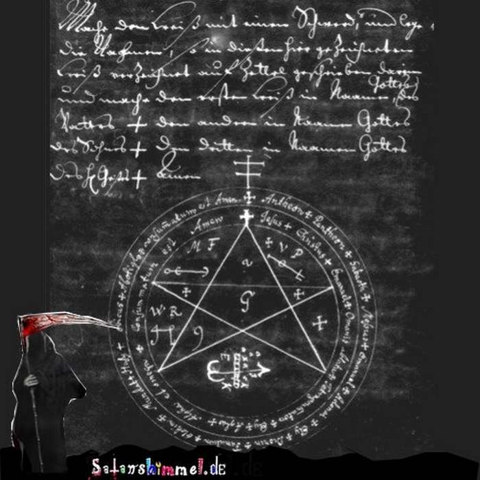 Pentagramm Symbol aus altem Manuskript