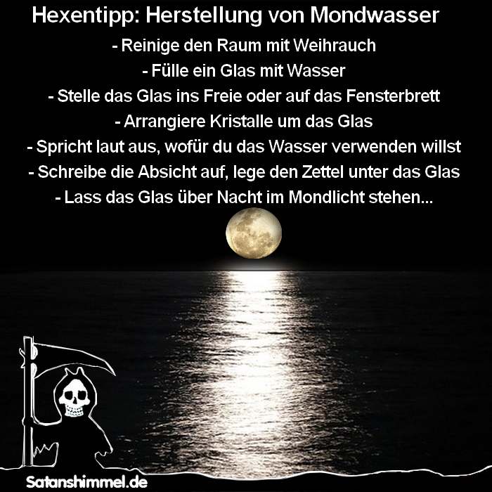 Anleitung zur Herstellung von Mondwasser.