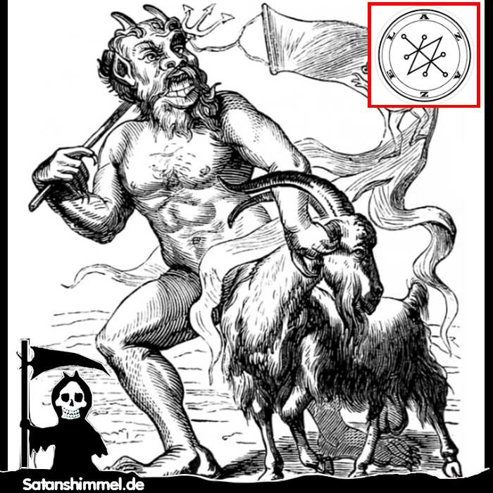 Bei Steinbock handelt es sich um den Teufel höchstpersönlich. Das erkennt man daran, dass der Teufel in Gemälden oft mit einem Ziegenkopf dargestellt wird. In der Spiritualität ist dieses Sternzeichen durch den Dämons Azazel repräsentiert (Illustration: Doré,  Dictionnaire infernal, 1863).