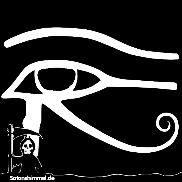 Horus als Himmelsgott in Gestalt eines Falken.