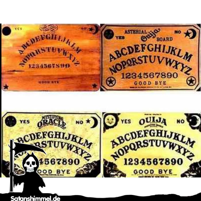 Antike Ouija-Boards (Hexenbretter, Witchboards) aus den Jahren 1891-1898.