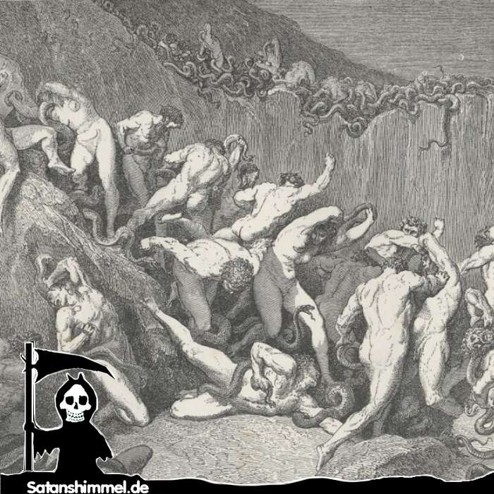 Dantes Inferno: Der siebte Höllenkreis: Hier befinden sich Gewalttäter, Tyrannen, Mörder, Straßenräuber, Selbstmörder.