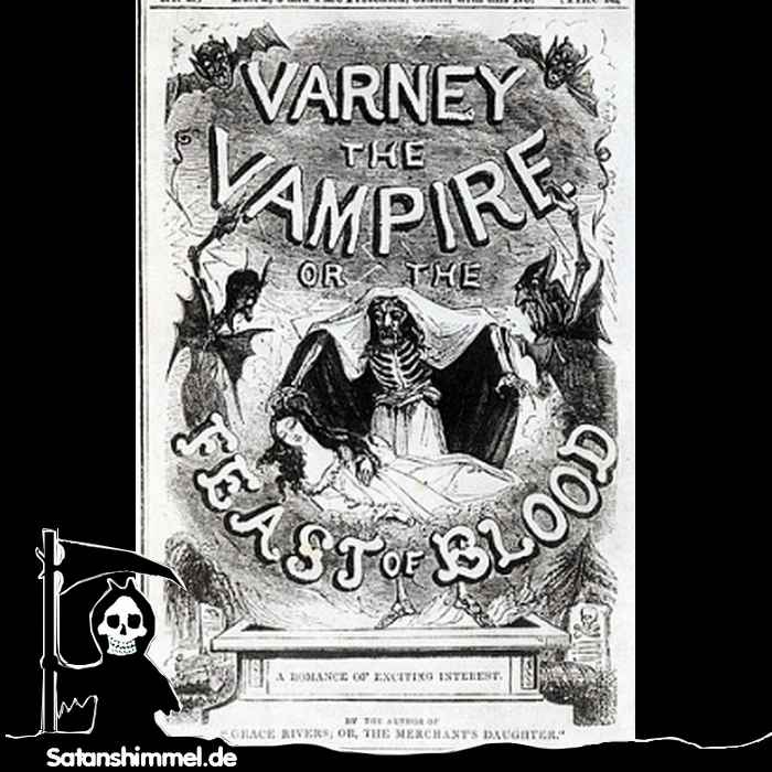 Graf Dracula ist der bekannteste Vampir der Literaturgeschichte. Fast 50 Jahre vorher erschien "Varney der Vampir" als Romanserie. Die Abbildung zeigt den Vampir namens "Sir Francis Varney".
