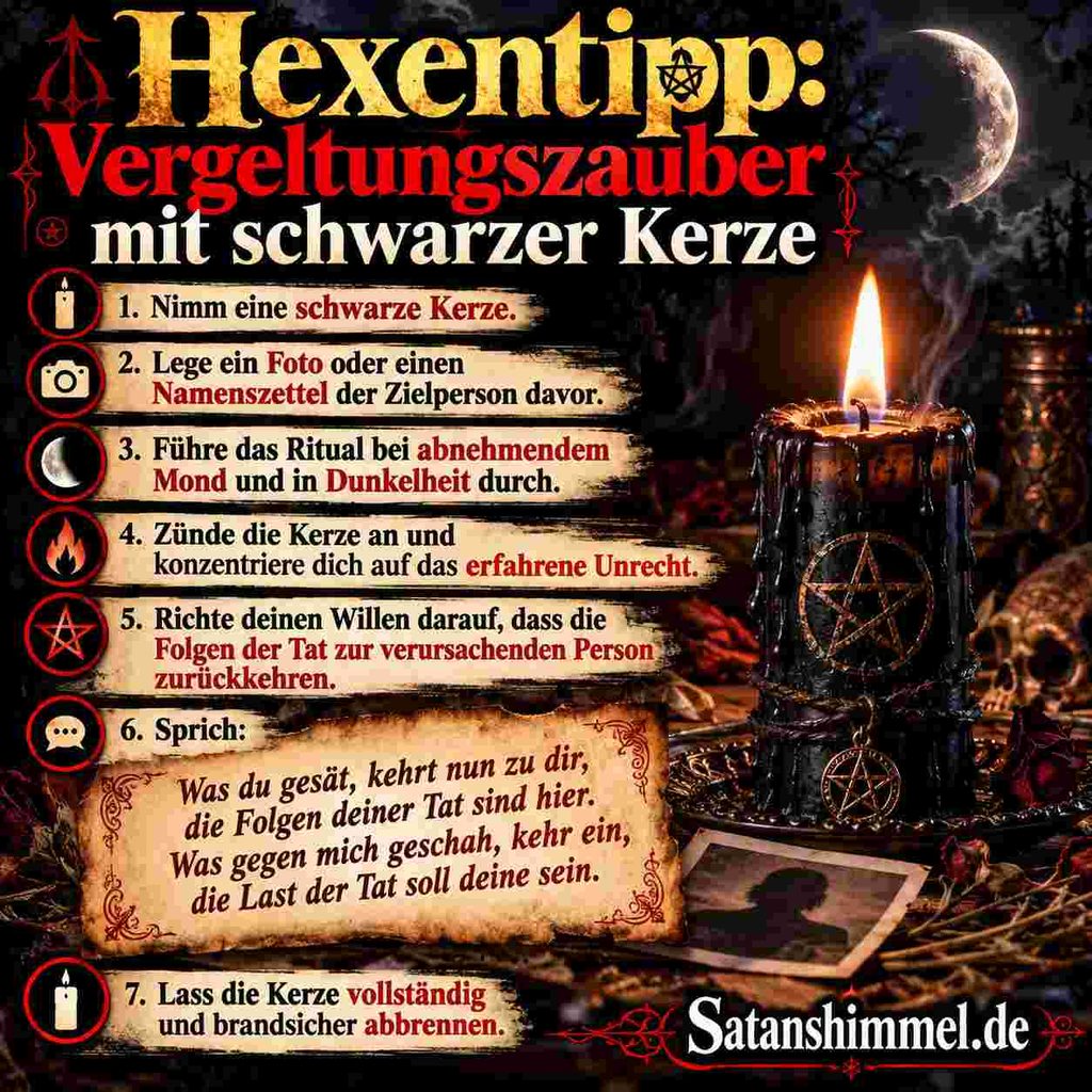 Vergeltungszauber mit schwarzer Kerze