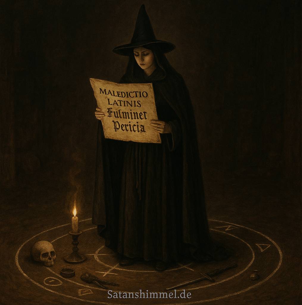 Lateinische Flüche werden in der Hexerei oft verwendet, um Rituale mit kraftvoller, alter Magie zu verstärken und die Wirkung gezielt auf Personen oder Ereignisse zu lenken.