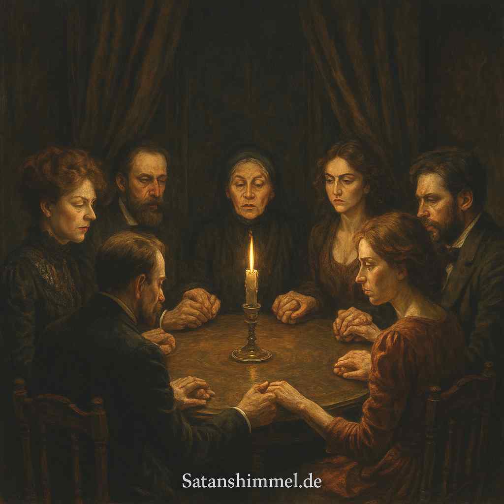 Eine Séance ist ein spirituelles Ritual, bei dem Teilnehmer versuchen, durch ein Medium Kontakt zu Geistern oder der jenseitigen Welt aufzunehmen.