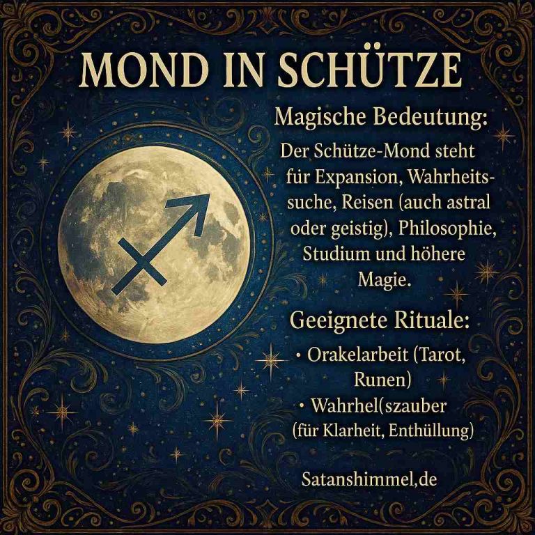 Mehr über den Artikel erfahren Mond im Schützen in der Hexerei