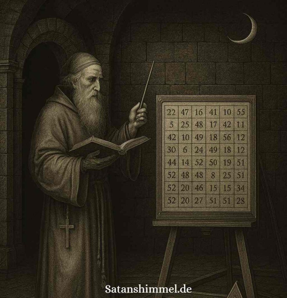 Abraham von Worms beschreibt in seinem Buch Abramelin die magischen Quadrate als machtvolle Schlüssel, mit denen der Magier verborgene Kräfte der Engel und Geister ordnen und lenken kann.