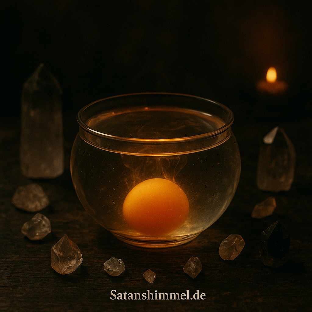 Die Interpretation des Eierorakels beruht darauf, die entstehenden Muster intuitiv zu deuten und ihre symbolische Bedeutung auf die gestellte Frage zu beziehen.