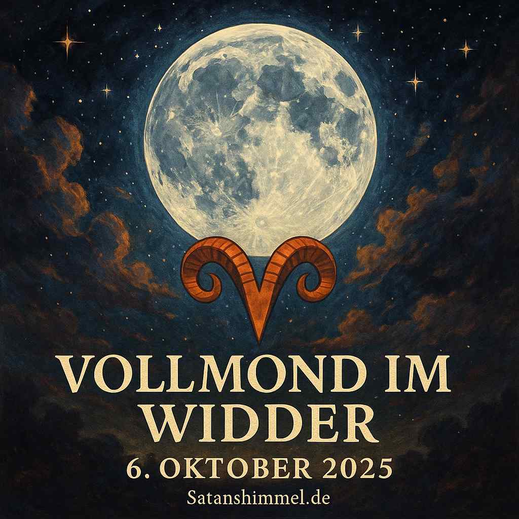 Der Vollmond im Widder gilt in der Hexerei als kraftvolle Zeit für Mut, Neubeginn und feurige Rituale, die Willenskraft und Selbstbestimmung stärken.