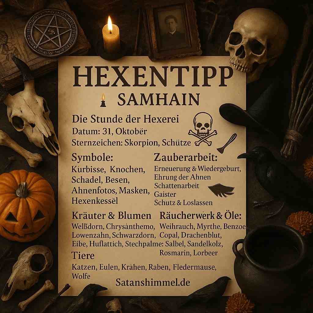 Samhain gilt als besonders kraftvolle Zeit der Hexerei, weil der Schleier zwischen den Welten als besonders dünn empfunden wird.