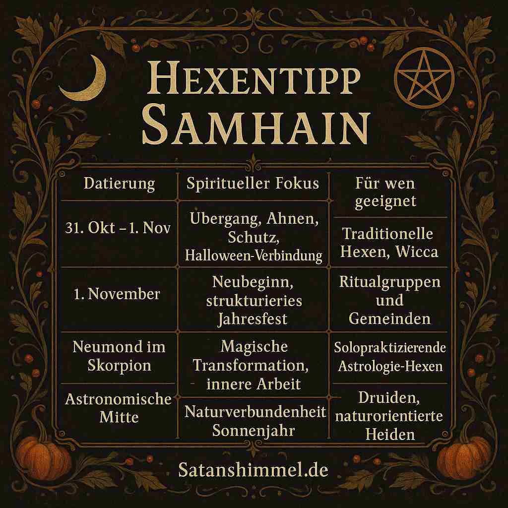 Samhain markiert den magischen Übergang zwischen den Jahren, an dem die Grenzen zur Anderswelt besonders durchlässig sind.