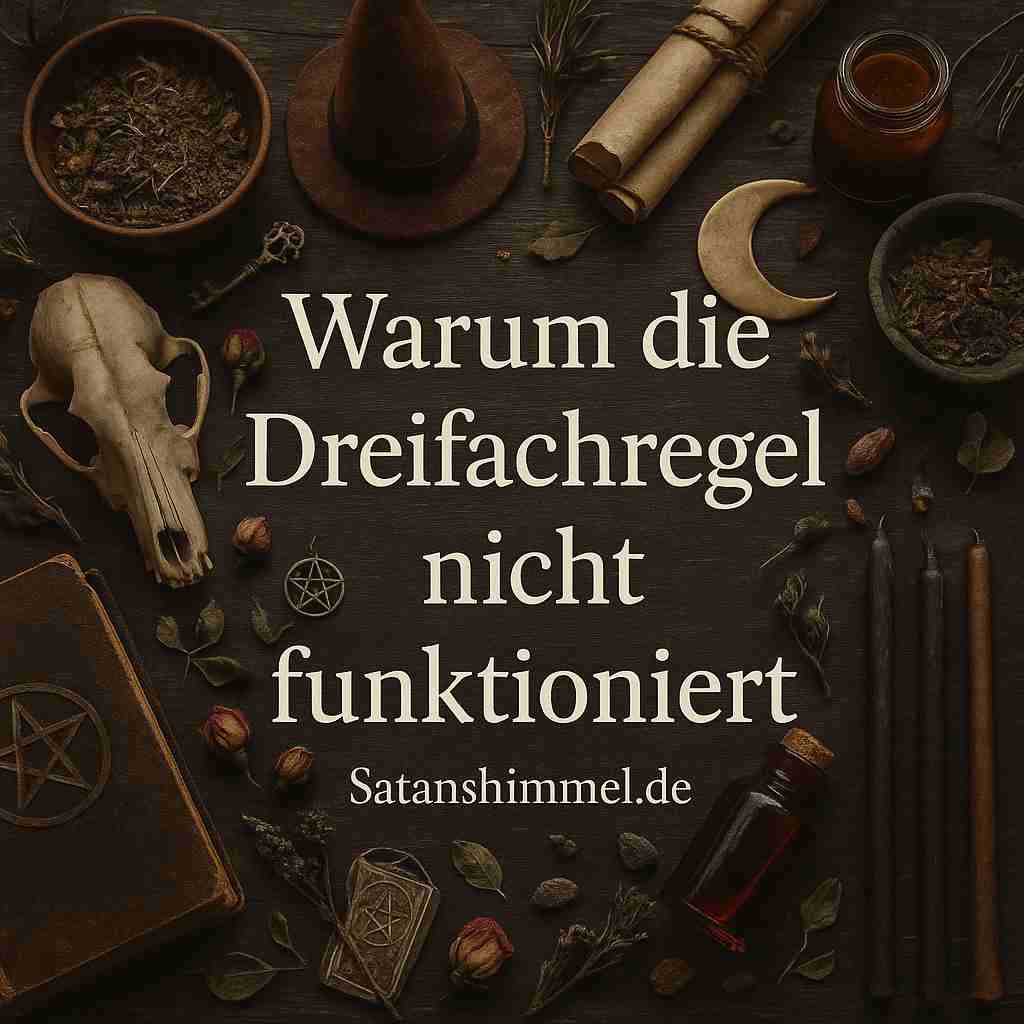 Die Wicca-Dreifachregel funktioniert nicht, weil sie ein symbolisches moralisches Prinzip ist und keine nachweisbare kosmische Gesetzmäßigkeit.