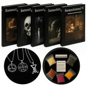 Satanshimmel 6 Bücher + GRATIS Räucherset + 3 Luzifer/Lilith Amulette