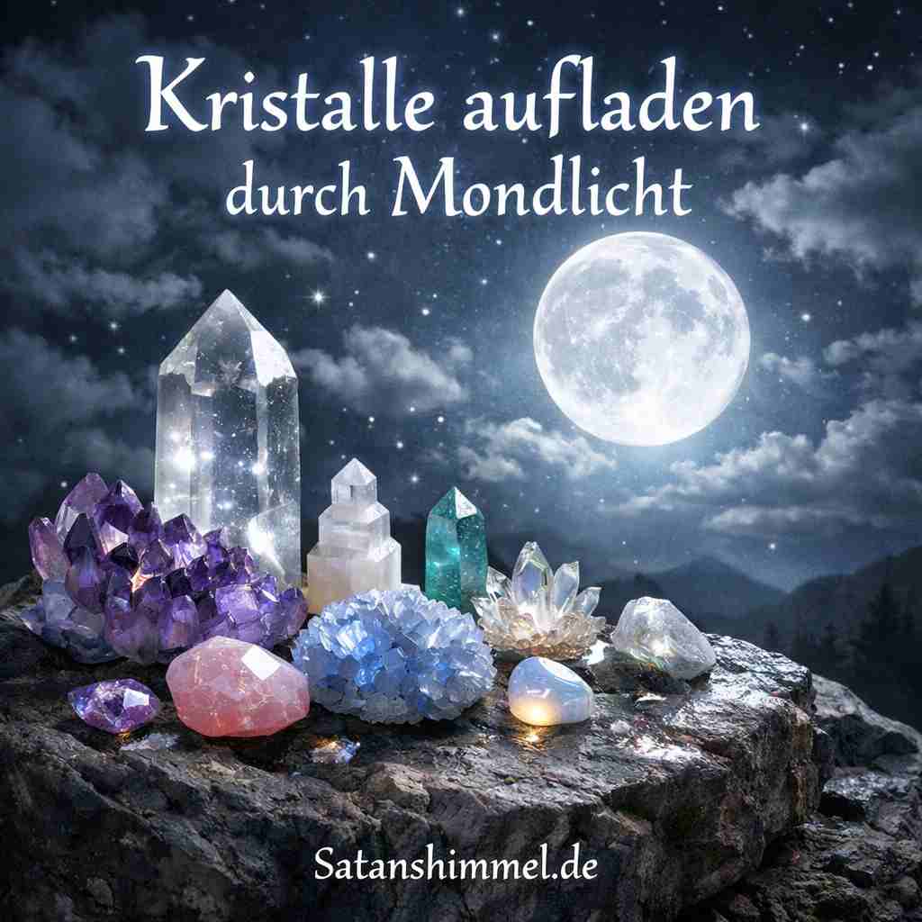 Das Aufladen im Mondlicht gilt in der Hexenmagie als sanfte Methode, um Kristalle mit intuitiver, zyklischer und ausgleichender Energie zu verbinden.