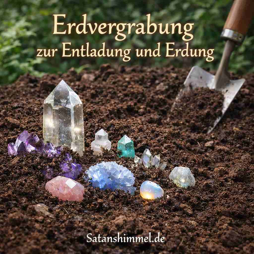 Die Vergrabung von Kristallen in der Erde dient in der Hexenmagie dazu, sie zu entladen, zu erden und wieder mit der ursprünglichen Naturenergie zu verbinden.