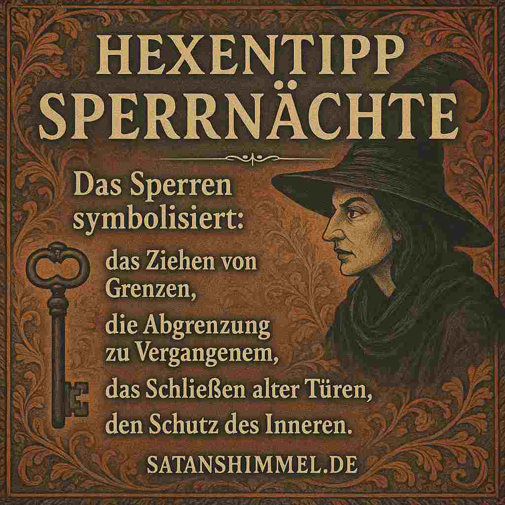 Beim Sperren in den Sperrnächten geht es darum, innere und äußere Themen bewusst abzuschließen und symbolisch „zuzuschließen“, um Klarheit und Raum für den Neubeginn zu schaffen.