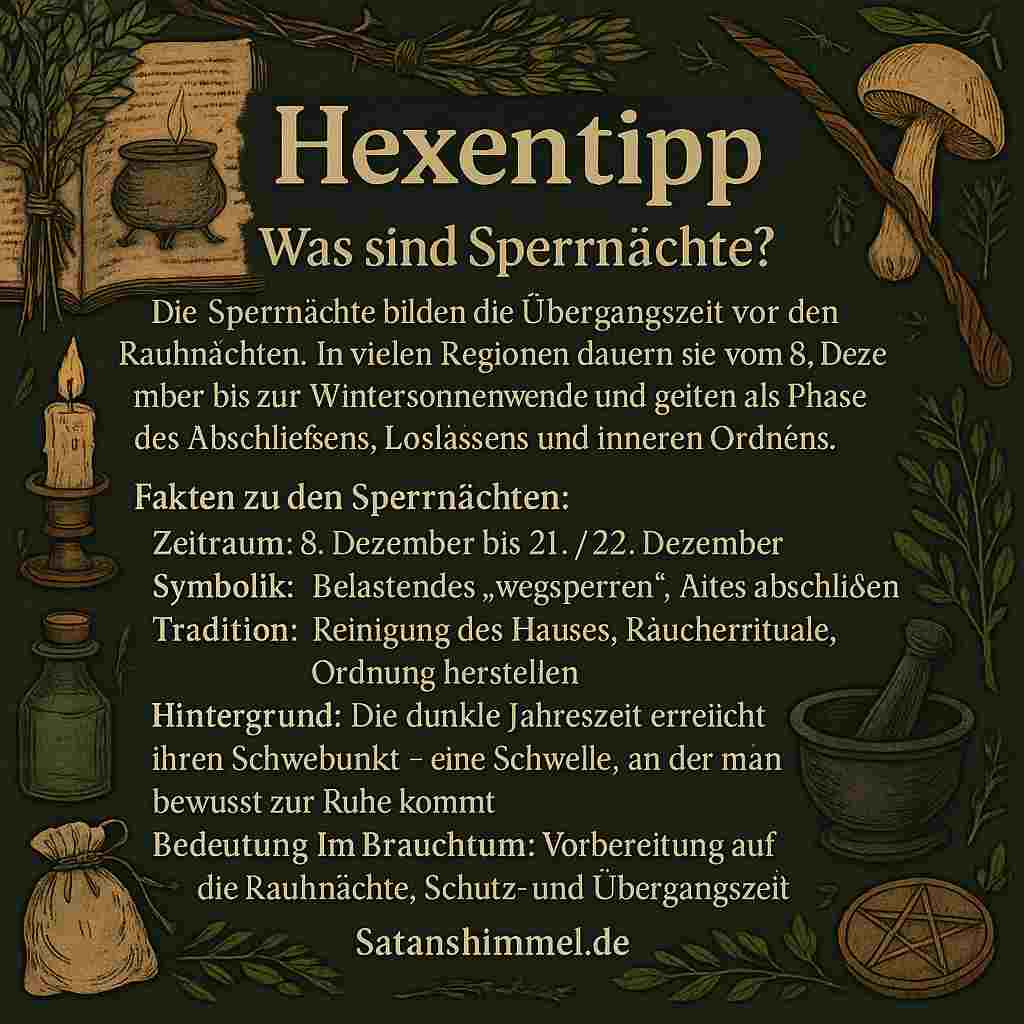 Mehr über den Artikel erfahren Sperrnächte in der Hexerei – Ursprung, Bedeutung