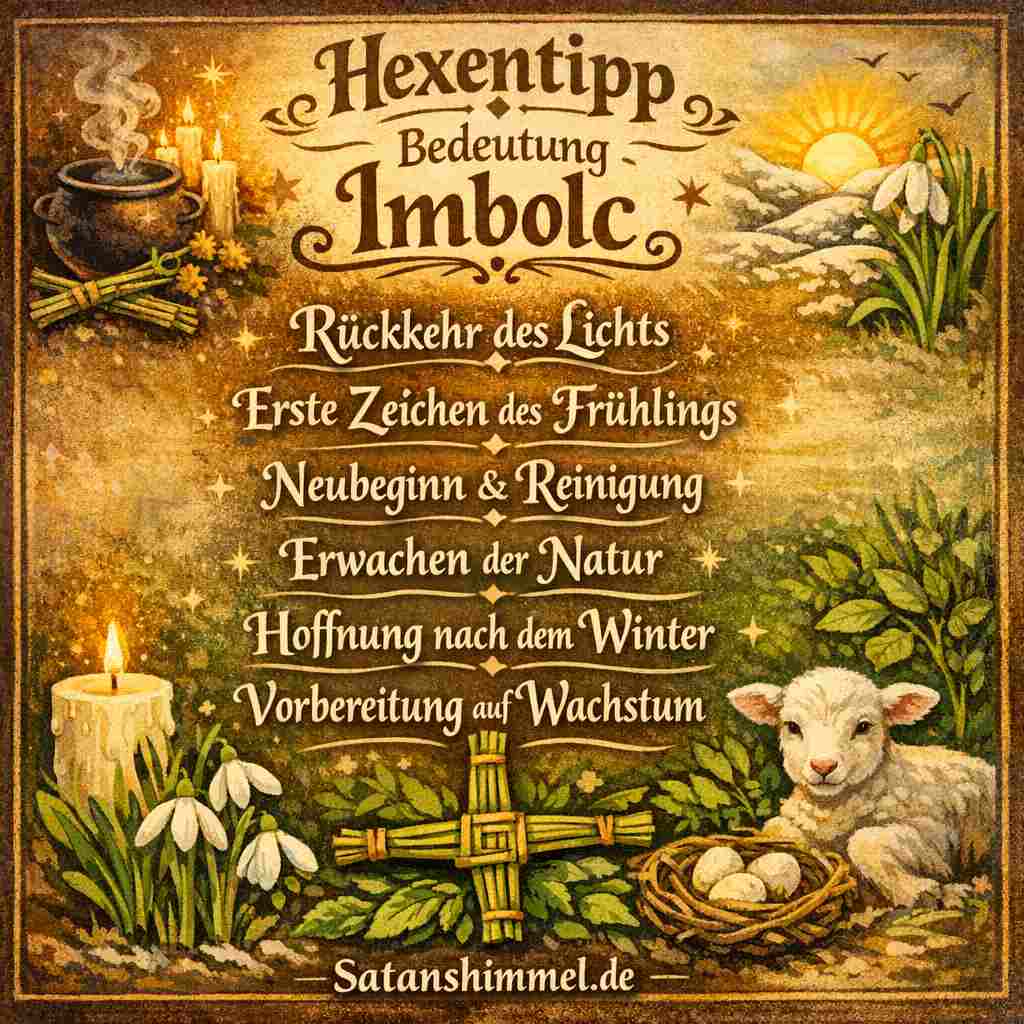 Ein stimmungsvoller Hexentipp zum Imbolc-Fest, der die Rückkehr des Lichts, den Neubeginn und das leise Erwachen der Natur nach dem Winter feiert.