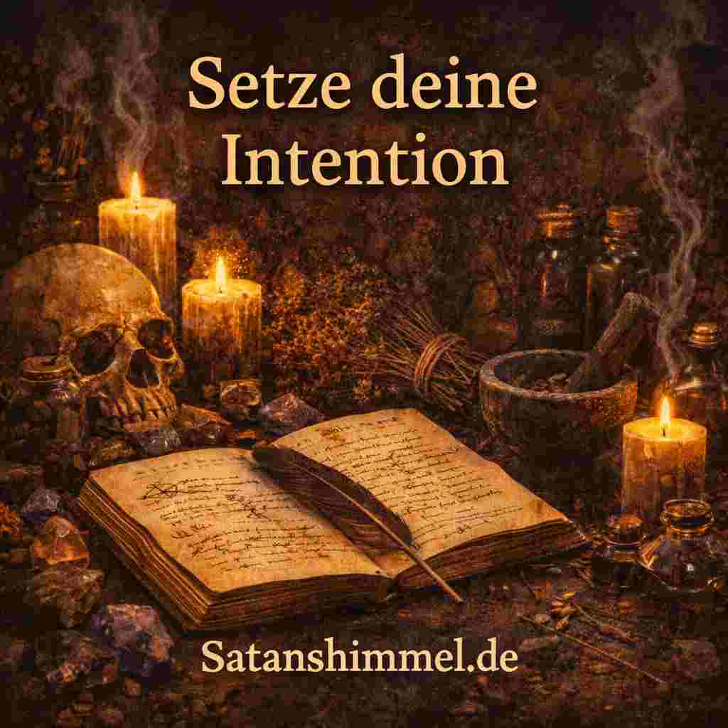 Beim Setzen einer Intention in der Hexerei richtest du deinen Willen klar aus und gibst ihm durch Fokus und Gefühl die Kraft, Realität zu formen.