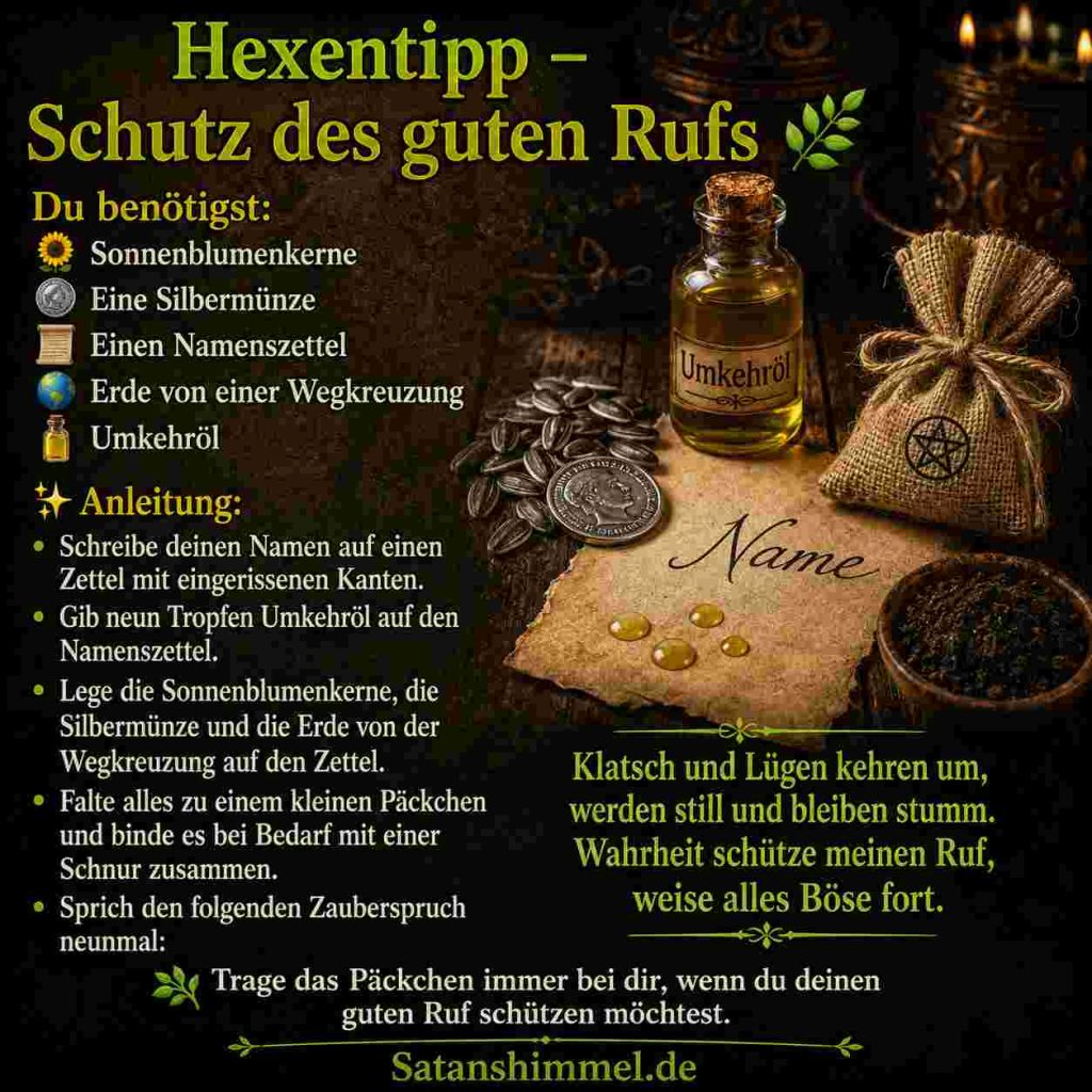 Schutzzauber, um den guten Ruf zu bewahren