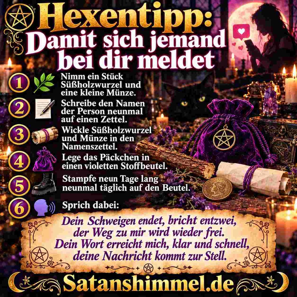 Ritual, damit sich jemand meldet