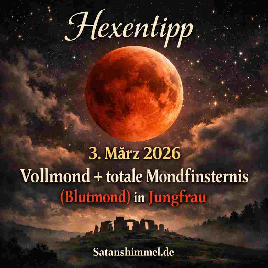 Die totale Mondfinsternis am 3. März 2026 ist in Deutschland nicht sichtbar, da der Mond während des gesamten Ereignisses unter dem Horizont steht.