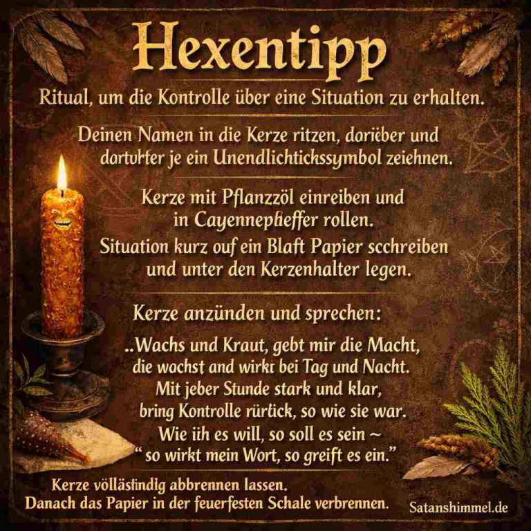 Mehr über den Artikel erfahren Ritual, um die Kontrolle zurückzugewinnen