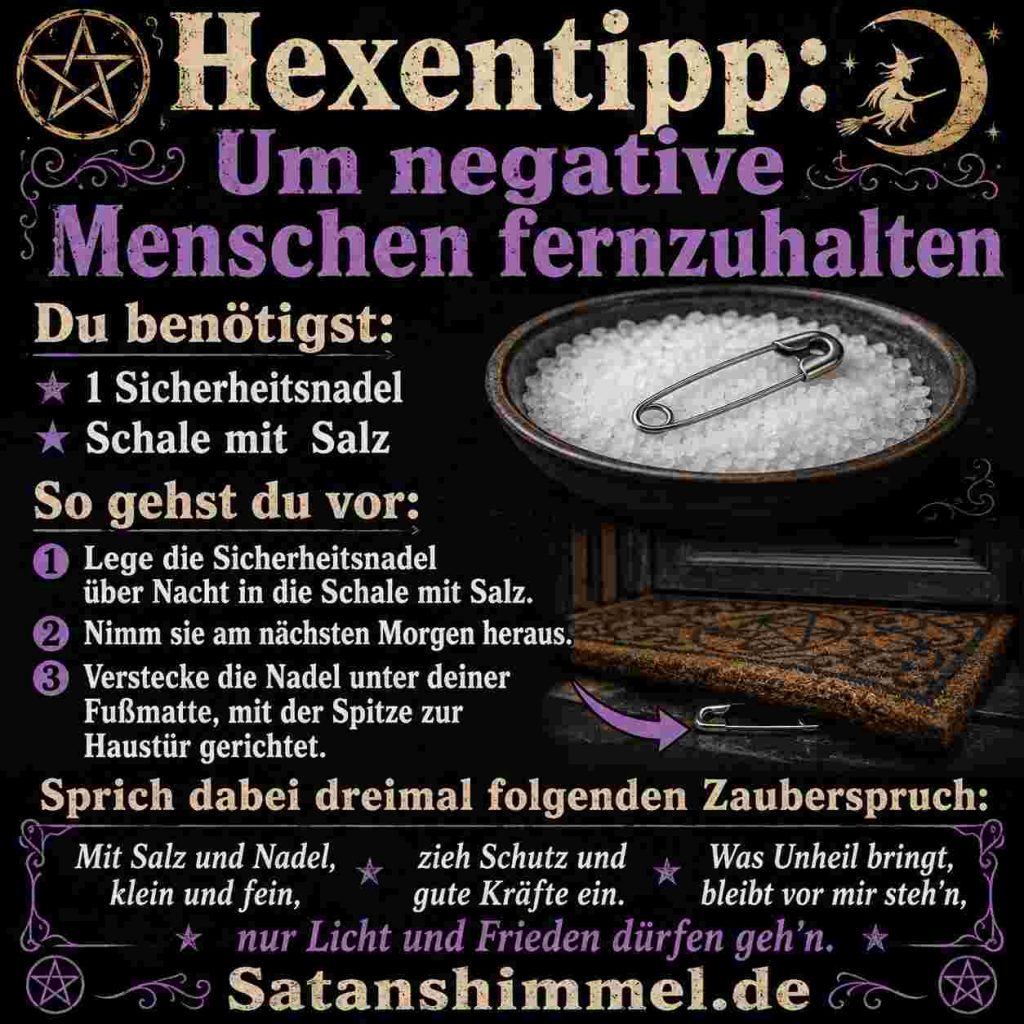 Ritual um negative Menschen fernzuhalten