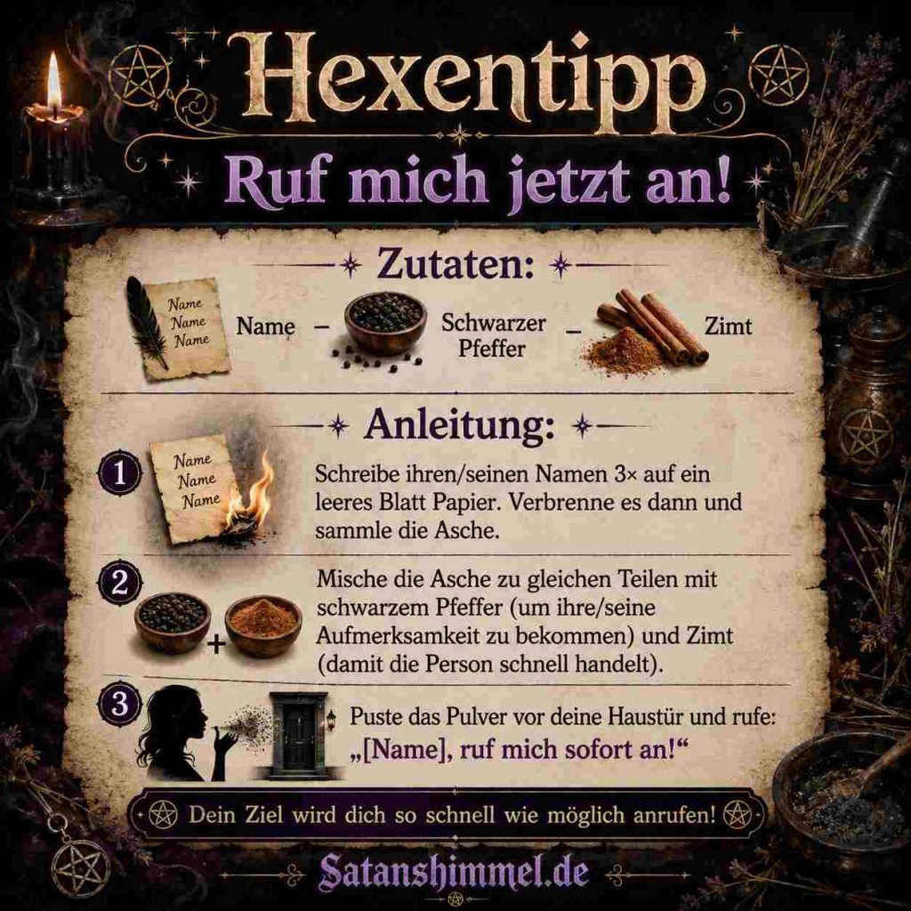 Ritual, damit jemand anruft