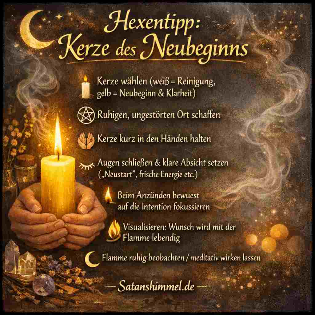 Ein kurzes Kerzenritual hilft dir, mit klarer Absicht und innerer Ruhe einen bewussten Neubeginn einzuleiten.