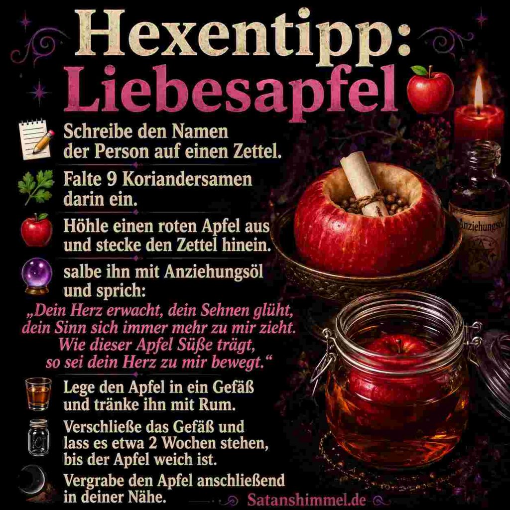 Liebeszauber mit Apfel Anleitung
