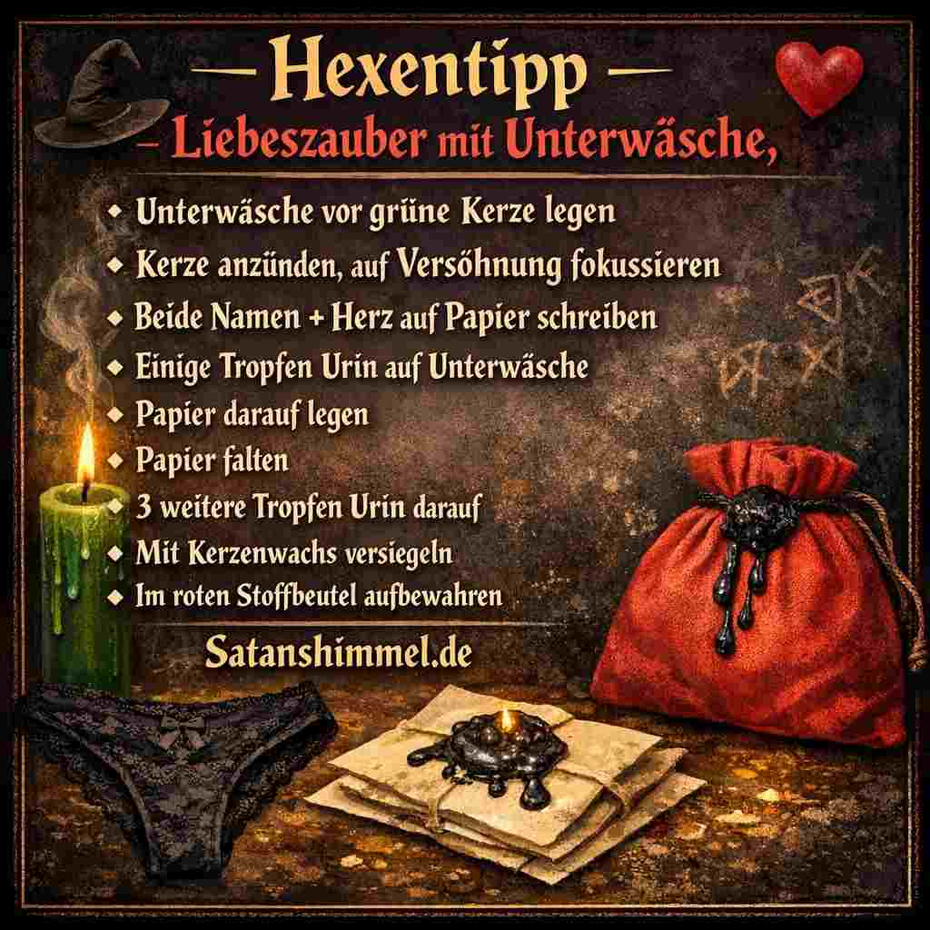 Du betrachtest gerade Liebeszauber-Ritual mit Unterwäsche