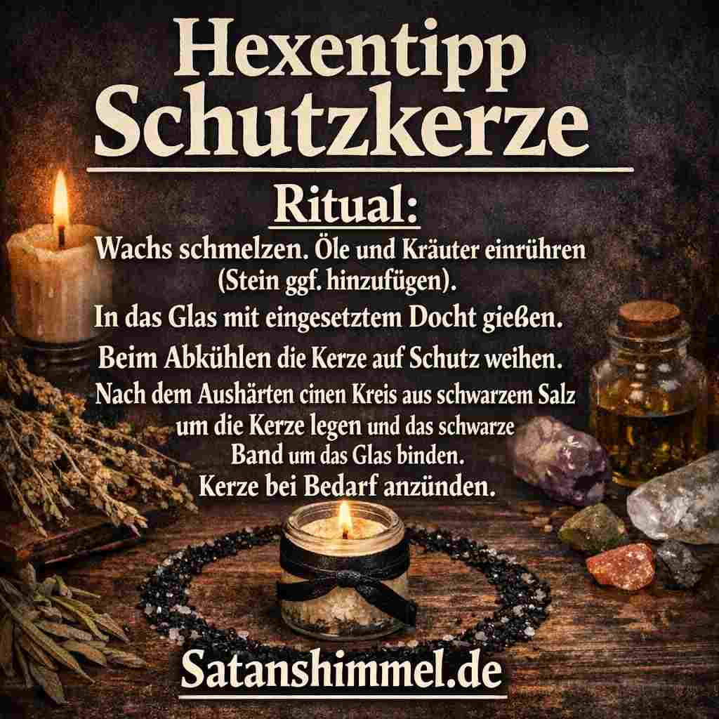 Bei diesem Ritual wird eine Kerze bewusst mit Kräutern, Ölen und einer Schutzintention hergestellt, um beim Anzünden eine schützende Atmosphäre zu schaffen.