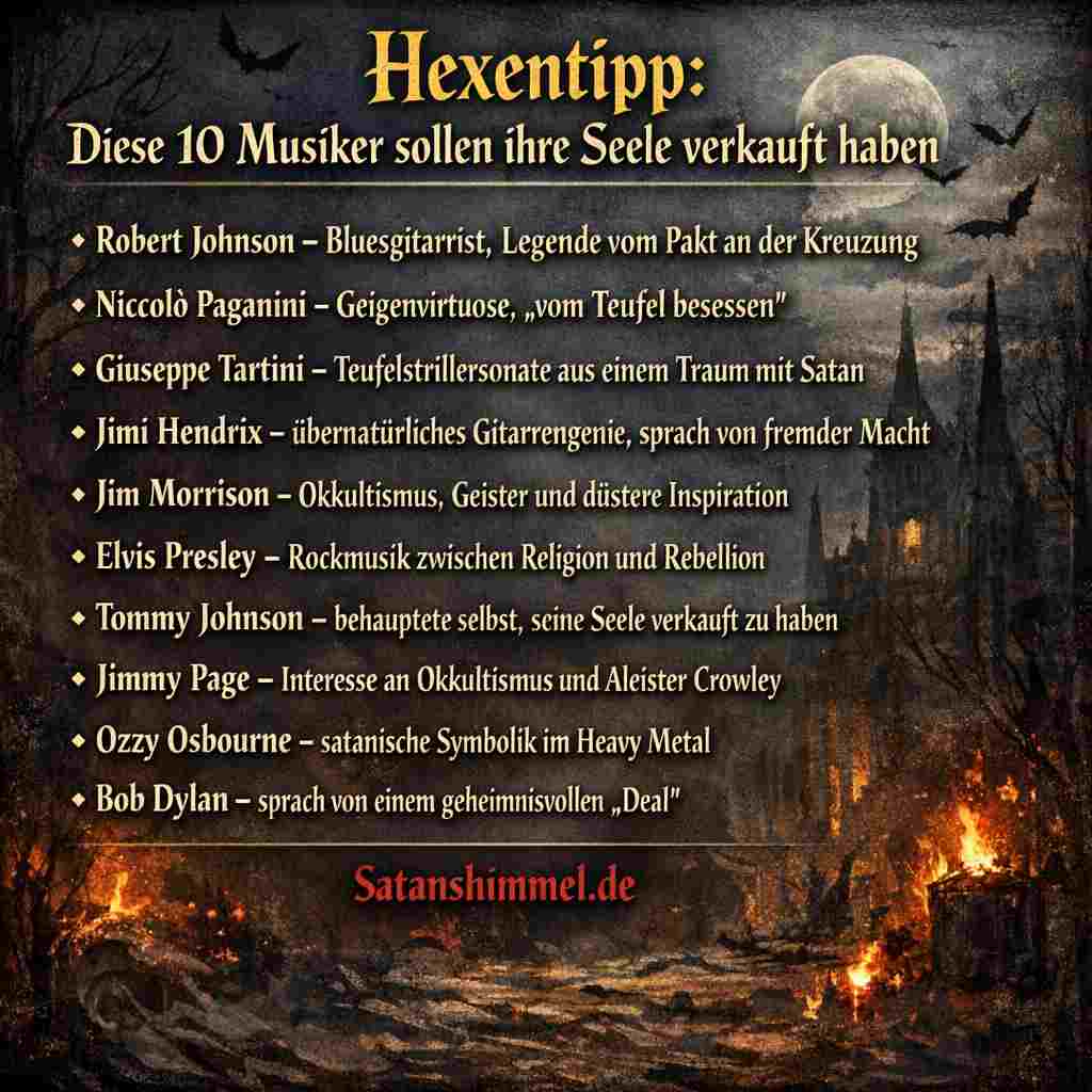 Seit Jahrhunderten kursieren Mythen über Musiker, die angeblich ihre Seele verkauft haben, um außergewöhnliches Talent, Ruhm und künstlerische Inspiration zu erlangen.“