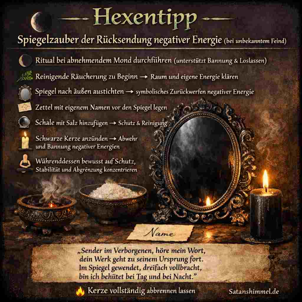 Du betrachtest gerade Spiegelzauber: Rücksendung negativer Energie bei unbekanntem Feind