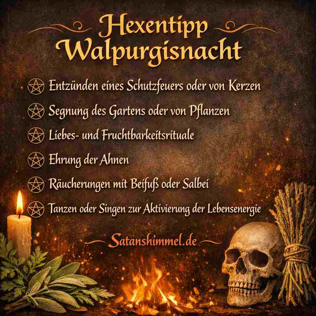 In der Hexerei gilt die Walpurgisnacht als machtvolle Schwellenzeit, in der der Schleier zwischen den Welten dünn ist und Rituale für Transformation, Ekstase, Schutz und die Entfaltung uralter magischer Kräfte besonders wirksam sind.