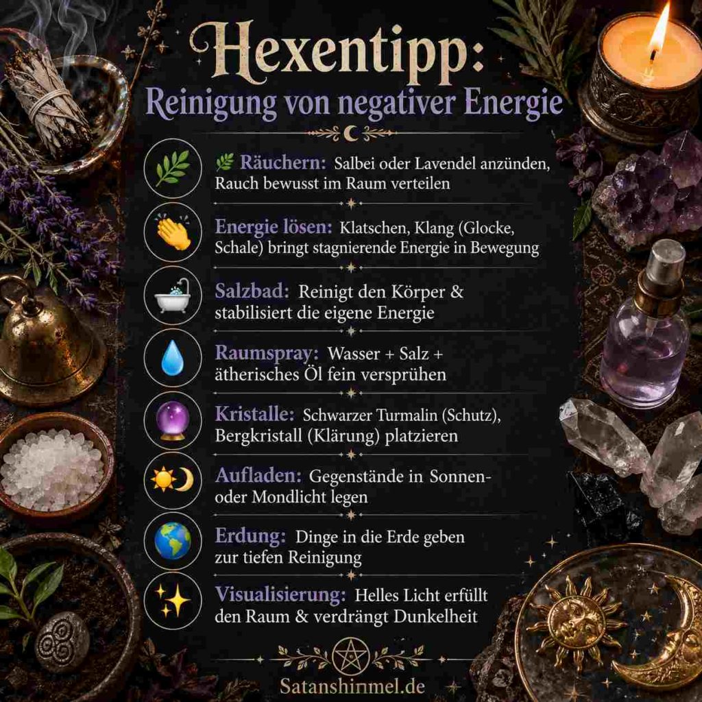 Die Reinigung negativer Energie hilft dabei, belastende Stimmungen zu klären und wieder mehr Ruhe, Klarheit und Balance in den Raum oder in sich selbst zu bringen.