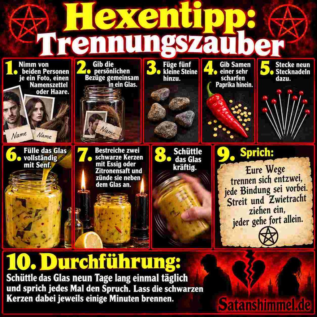 Trennungszauber mit Senf