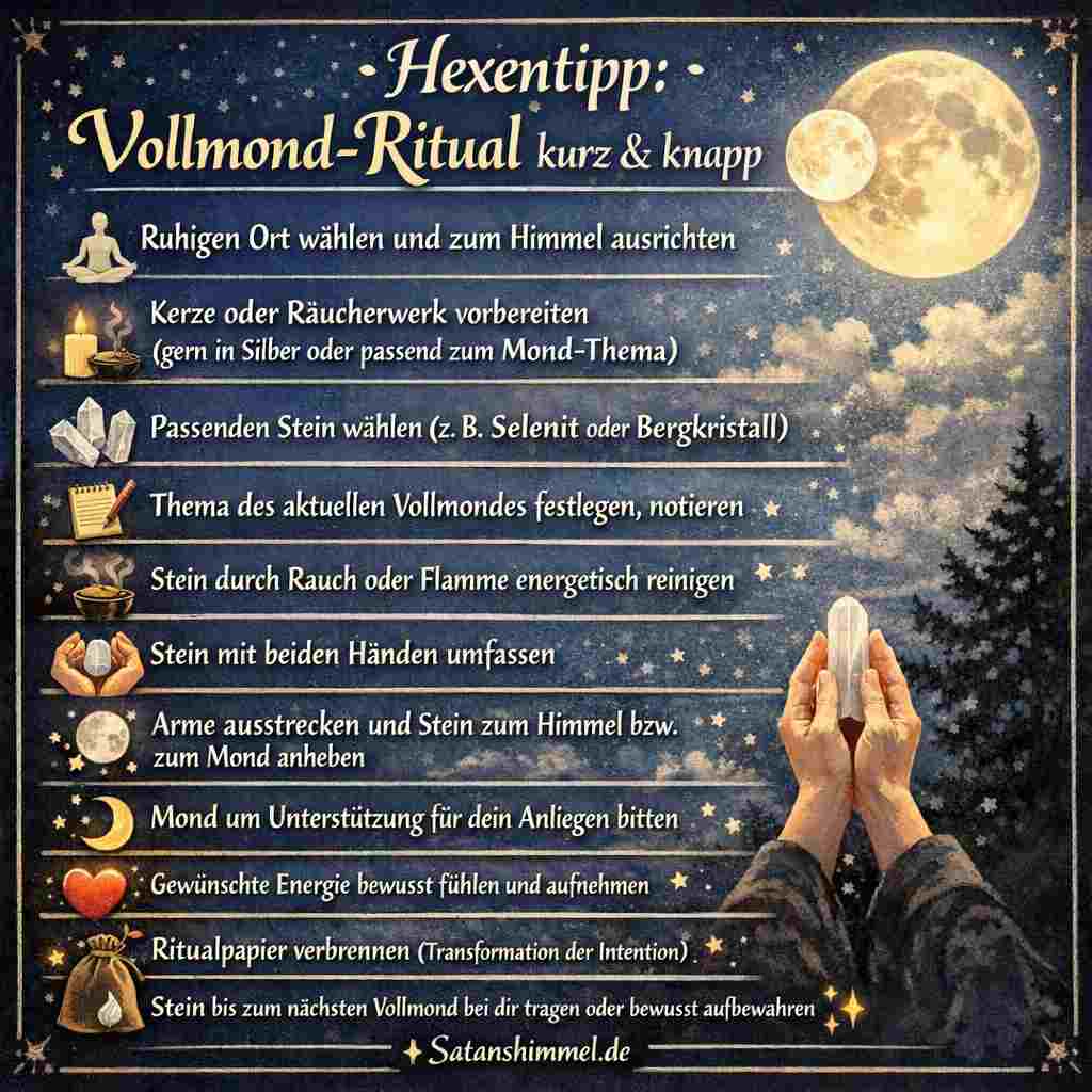 Das Vollmond-Ritual hilft dir, deine Intention bewusst zu formulieren, energetisch zu stärken und symbolisch in den Kreislauf von Loslassen und Manifestieren einzubetten.