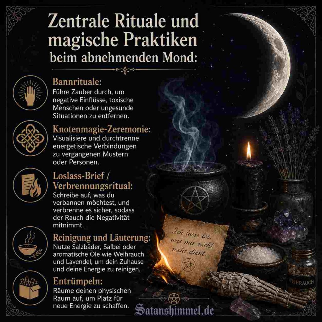 abnehmender Mond Hexenrituale