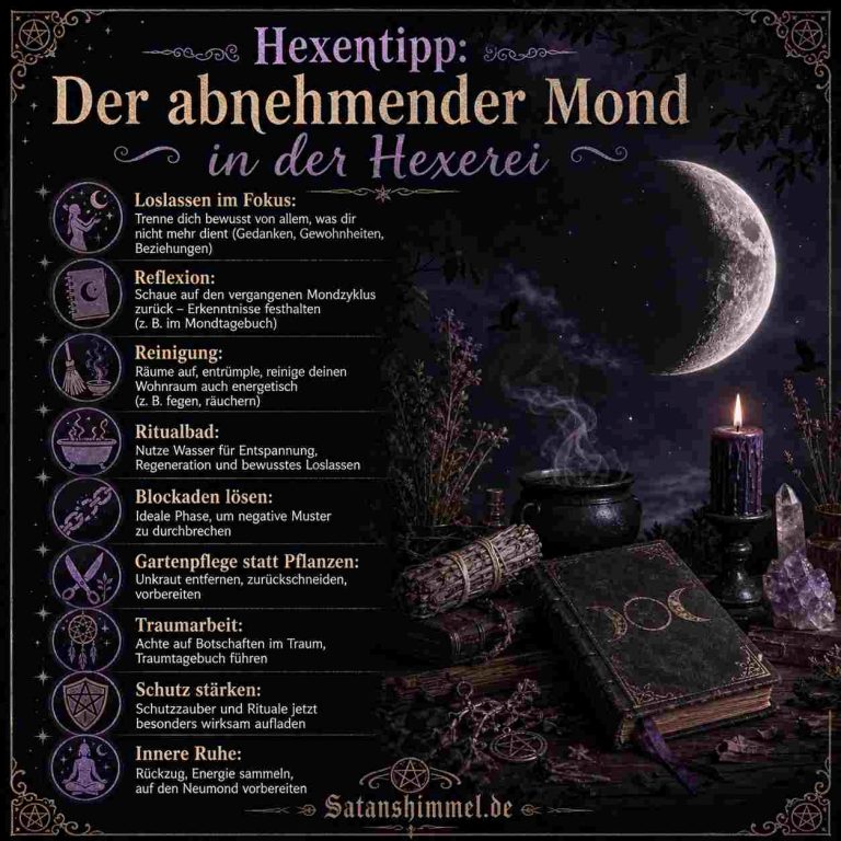 Mehr über den Artikel erfahren Der abnehmende Mond in der Hexerei